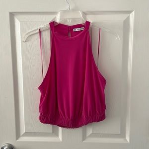 Zara high neck crop top